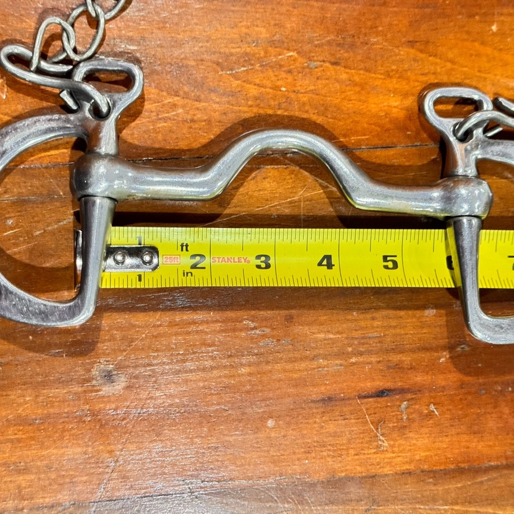 Premium Silver Horse Bit with Chain